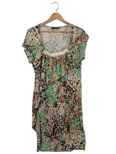 LIU JO Abito a maniche corte Donna Abito Taglia IT 44 bianco sporco-nero-verde