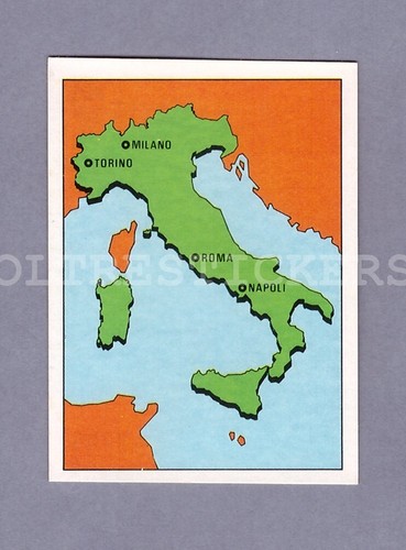 Italia mappa figurine panini - italia,
