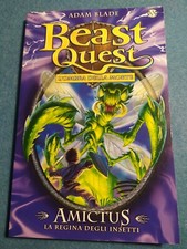 LIBRO ROMANZO BEAST QUEST  AMICTUS LA REGINA DEGLI INSETTI ADAM BLADE