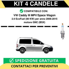 KIT 4 CANDELE per VW Caddy III