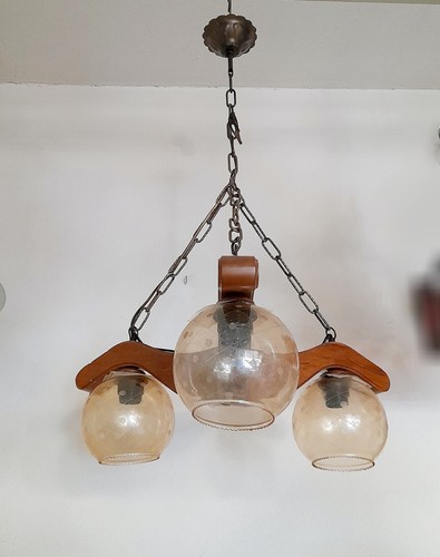 Lampadario rustico legno e - rustico, in