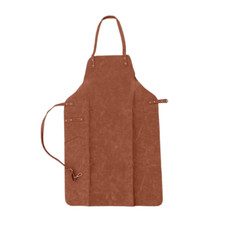 TEMPO STYLE | Grembiule da barbecue in pelle vintage, color cuoio