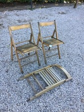 5487 VECCHIE SEDIE LEGNO PIEGHEVOLI CHIUDIBILI ANNI 60 VINTAGE BAR 