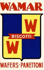 Biscotti WAMAR - Wafers, Panettoni - Pubblicitaria, Advertising - VG - PU202