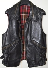 Gilet da biker di vera pelle - anno 1995 - Taglia 48.