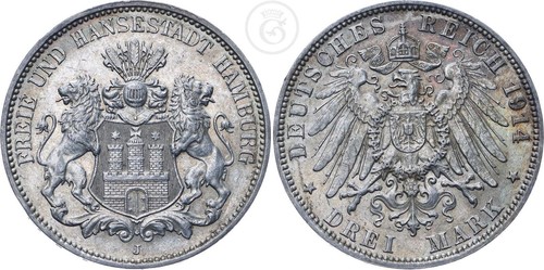 Impero tedesco amburgo 3 - -,