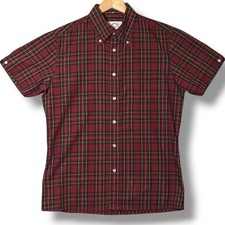 Camicia uomo Brutus Trimfit Dr Martens grande tartan check nero bordeaux sangue di bue