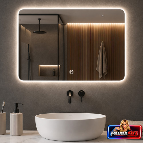 Specchio led rettangolare con - led,