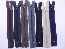 CERNIERA CHIUSURA LAMPO DA PANTALONE CATENA 6 NYLON SPIRALE COLORI E MISURE VAR 