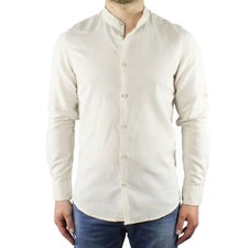 Men's Korean Neck Linen Slim