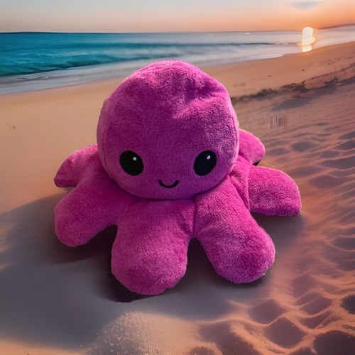 Polpo peluche reversibile - polpo,