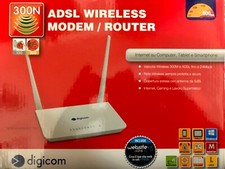 Digicom 8E4570 Modem Router Wireless N 300Mbps, ADSL2+, 4 Porte LAN 10/100
