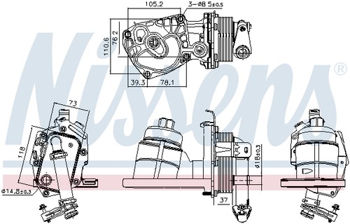 Nissens radiatore olio motore - nissens,