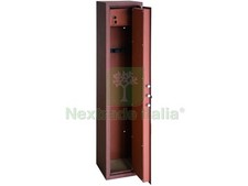 1PZ ARMADIO PORTAFUCILI EFFETTO LEGNO 4 POSTI MM.300X250X1480 H: