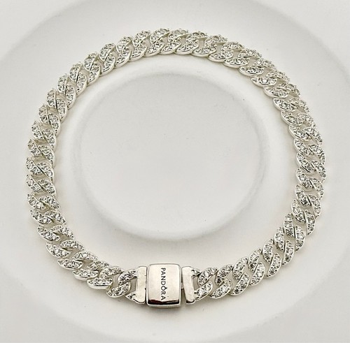 Bracciale catena cubana pavè - cubana,