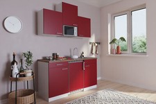 Cucina Mini Cucina Singola Cucinino Pantry Bianco Rosso Luis 150 CM respekta