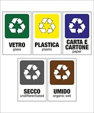 Pack di 5 cartelli adesivi per