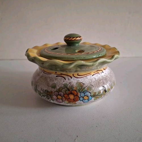 Deruta vaso con coperchio