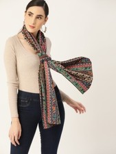 Sciarpa donna verde e blu navy