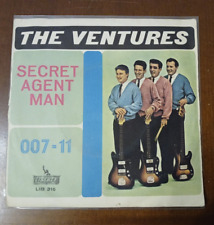 INTROVABILE - 1966 VINILE 45 GIRI 7" - THE VENTURES - SECRET AGENT MAN - TESTATO