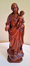 ANTICA SCULTURA IN LEGNO MADONNA CON IL BAMBINO VEDI DESCRIZIONE E FOTO