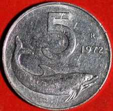 Italy 5 Lire 1972 KM# 92