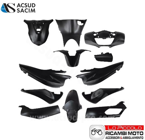 Kit carene pezzi nero opaco - 13,