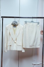 Tailleur Bianco Moschino Cheap & Chic Vintage anni 90 tessuto ottoman tg44 IT