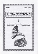 REVUE PHONOSCOPIES N°14 Avril