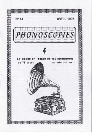Revue phonoscopies avril - revue, n°14