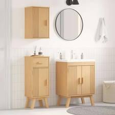 vidaXL Set di Mobili da Bagno 3 pcs Marrone 114 x 43 x 73.5 cm