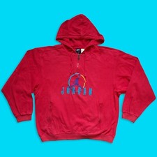 Nike Air Jordan Vintage 90s sweatshirt old logo size Large Michael hoodie red 