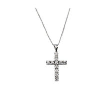 Croce Oro 18KT Bianco e
