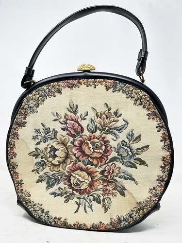 Borsa rotonda vintage - , pelle