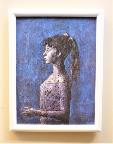 Quadro ragazza blu - ragazza, in