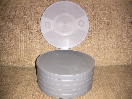 Six 1200ft 16mm plastic cans - six-,