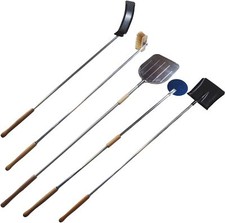 KIT PALE PER PIZZA FORNO A LEGNA 5 PEZZI Con spazzola PICCOLA - PIZZE FORNI