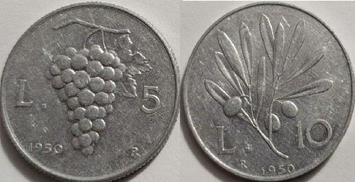 Monete repubblica italiana 5 - repubblica, italiana: