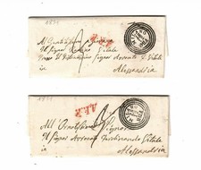 lettere 2  prefilateliche  milano 1851