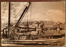 Cagliari. Panorama visto dal mare. Viaggiata 1956.
