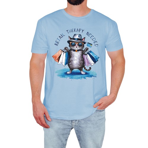 Shirt uomo gatto - gatto, divertente