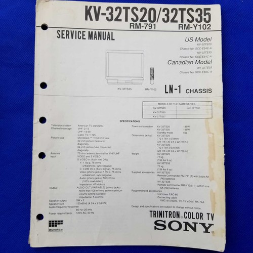 Sony 32ts20 32t35 rm - sony, kv-32t35