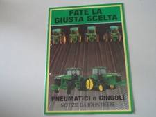 CATALOGO DEPLIANT BROCHURE JOHN DEERE PNEUMATICI E CINGOLI ANNO 1998