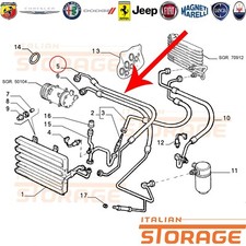 FIAT COUPE' 2.0 LANCIA DELTA 2.0 16V TUBO ARIA CONDIZIONATA ORIGINALE 82479395