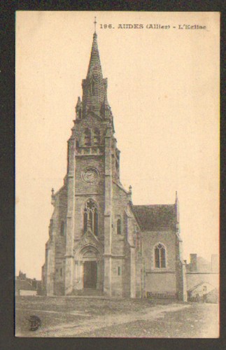 Audes eglise 1921 - en,