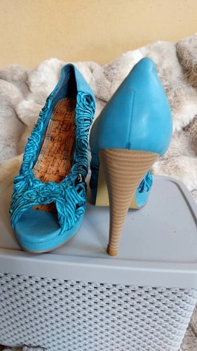 Scarpe bellucci blu con tacco - scarpe,