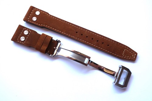 Strap 21mm ribets brown - eu,