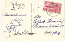 CENT.20 ACCADEMIA NAVALE SU CARTOLINA SAN REMO ANNULLO VENTIMIGLIA-GENOVA