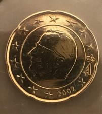 ERRORE DI CONIO 20 centesimi Belgio  2002 Stelle GRANDI