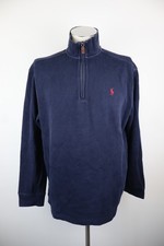 POLO RALPH LAUREN MAGLIONE VINTAGE UOMO TG L WEATER MAN COTONE